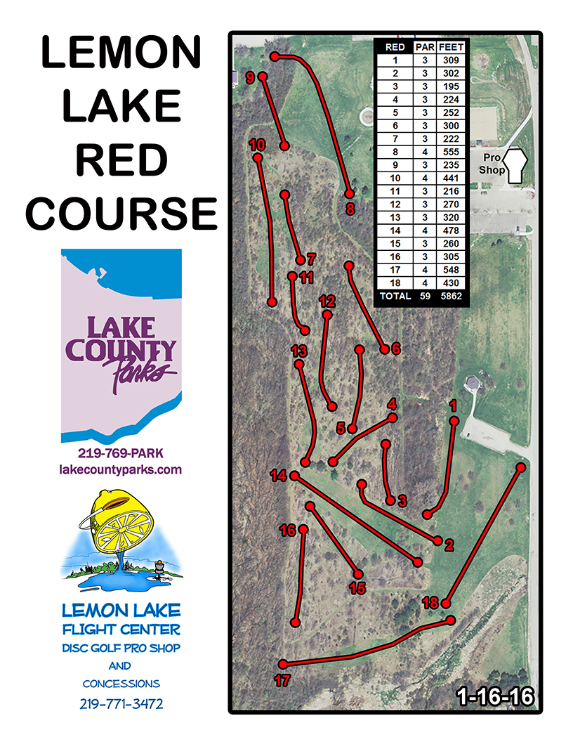 Lemon Lake Disc Golf Course Map 03/2022 Lemon Lake Disc Golf Course Map 03/2022