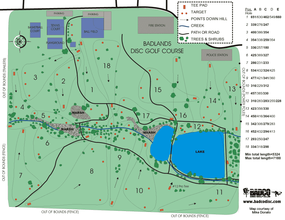 Camenisch Park Badlands Professional Disc Golf Association