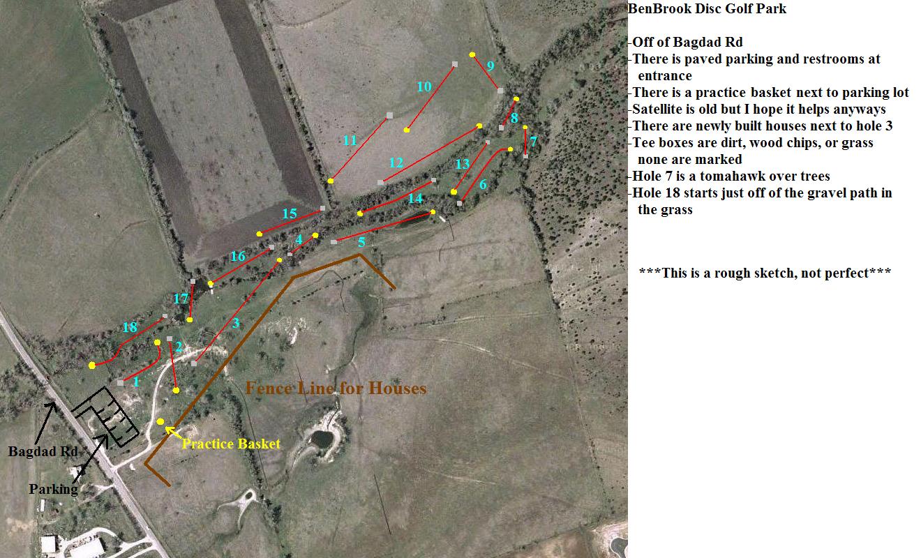 Benbrook Park Disc Golf Course Professional Disc Golf Association
