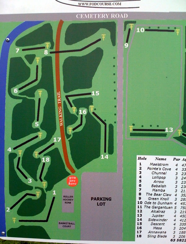 Fields of Dreams Disc Golf Course Professional Disc Golf Association