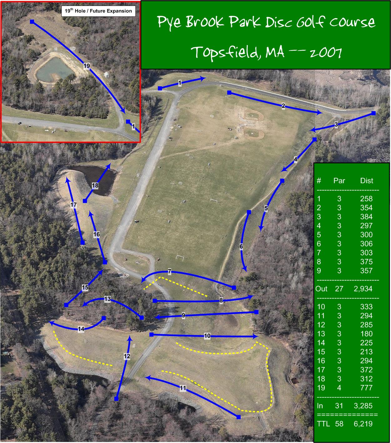 Pye Brook Park Disc Golf Course Professional Disc Golf Association