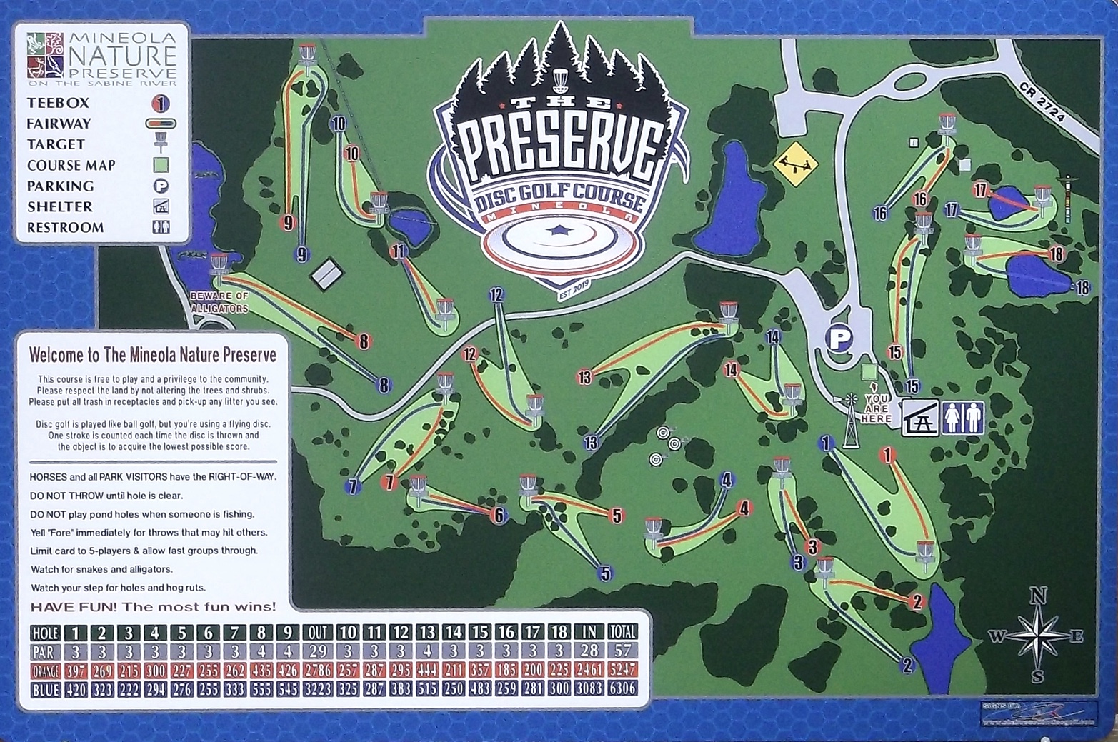 The Preserve at Mineola Nature Preserve Professional Disc Golf The Preserve at Mineola Nature Preserve Professional Disc Golf