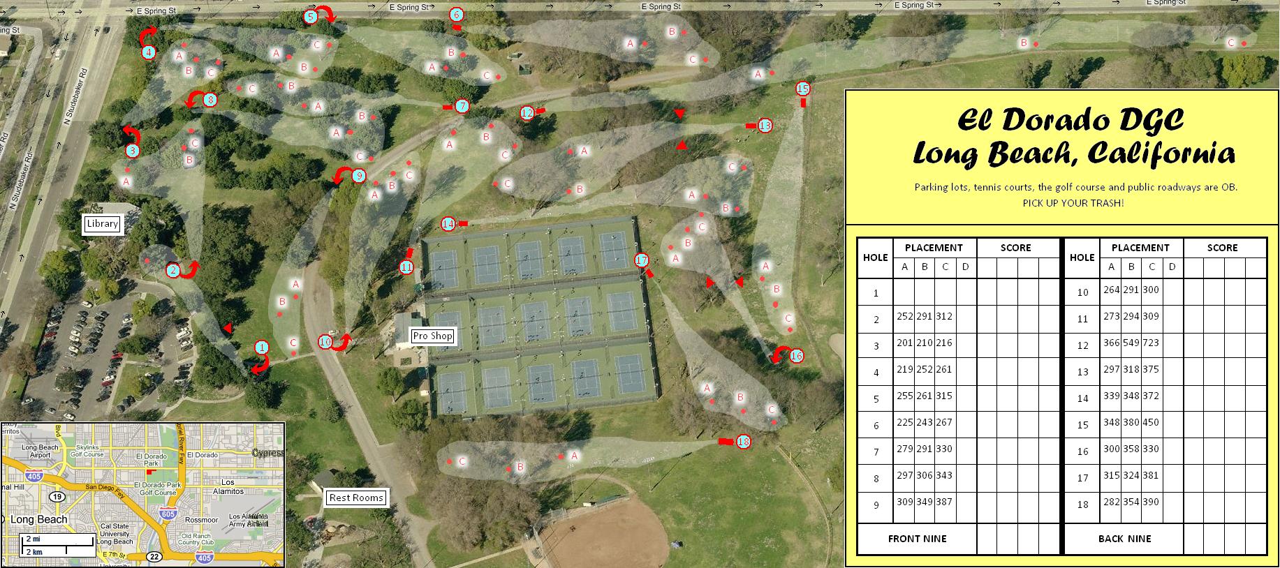 El Dorado Park Disc Golf Course Professional Disc Golf Association