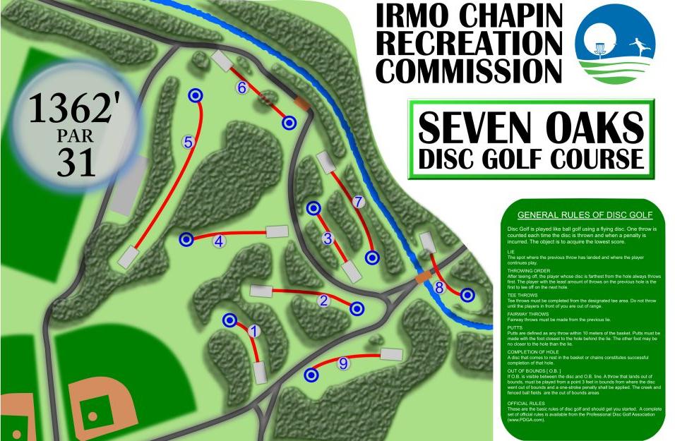 Seven Oaks Disc Golf Course Professional Disc Golf Association