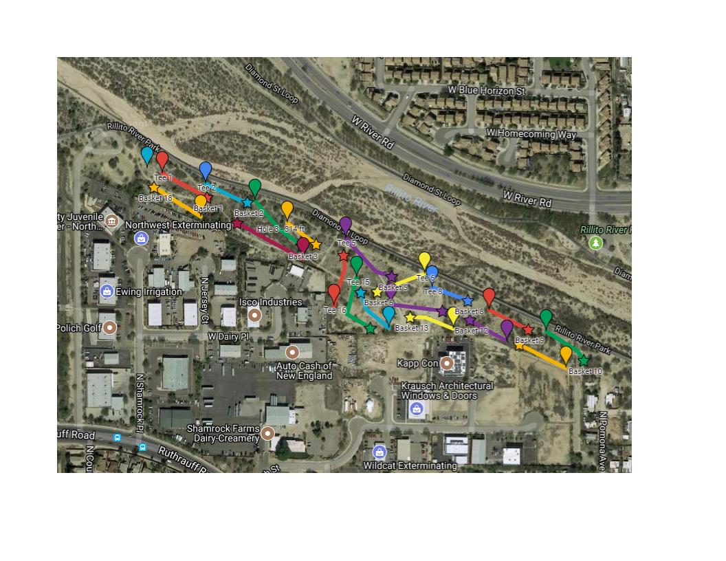 Rillito River Park Disc Golf Course Professional Disc Golf Association