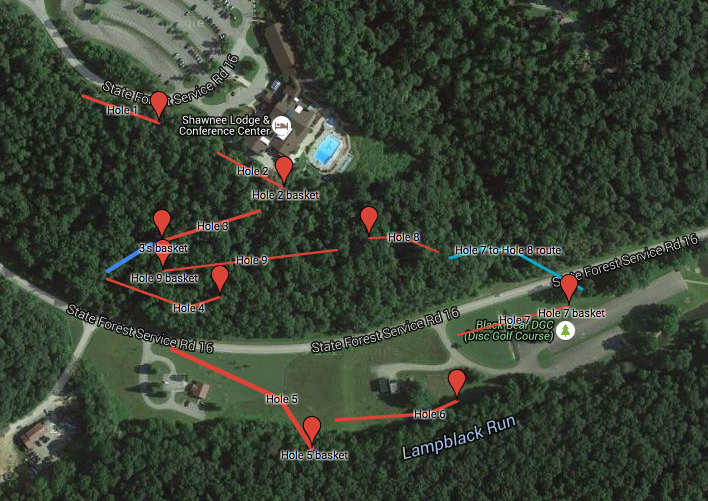 Black Bear Disc Golf at Shawnee State Park Professional Disc Golf