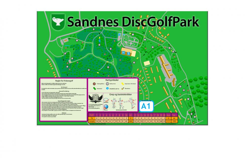 sola frisbeegolf kart Sandnes Disc Golf Park Professional Disc Golf Association sola frisbeegolf kart
