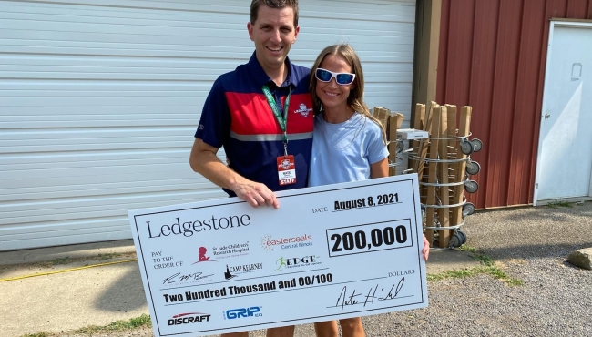 2021 Ledgestone Insurance Open Donation Check