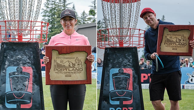 2022 Portland Open winners holding trophies