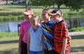 Four players pose for a photo