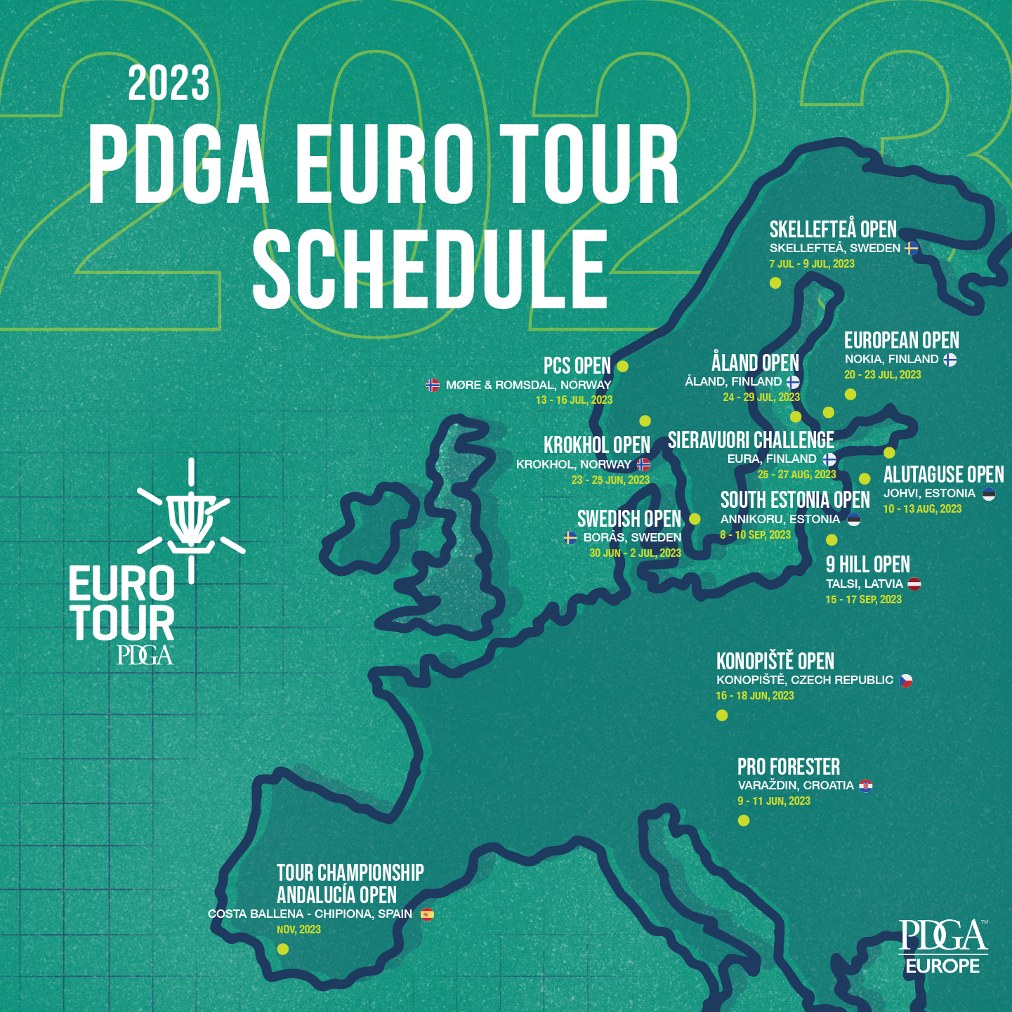 PDGA Euro Tour Live Professional Disc Golf Association