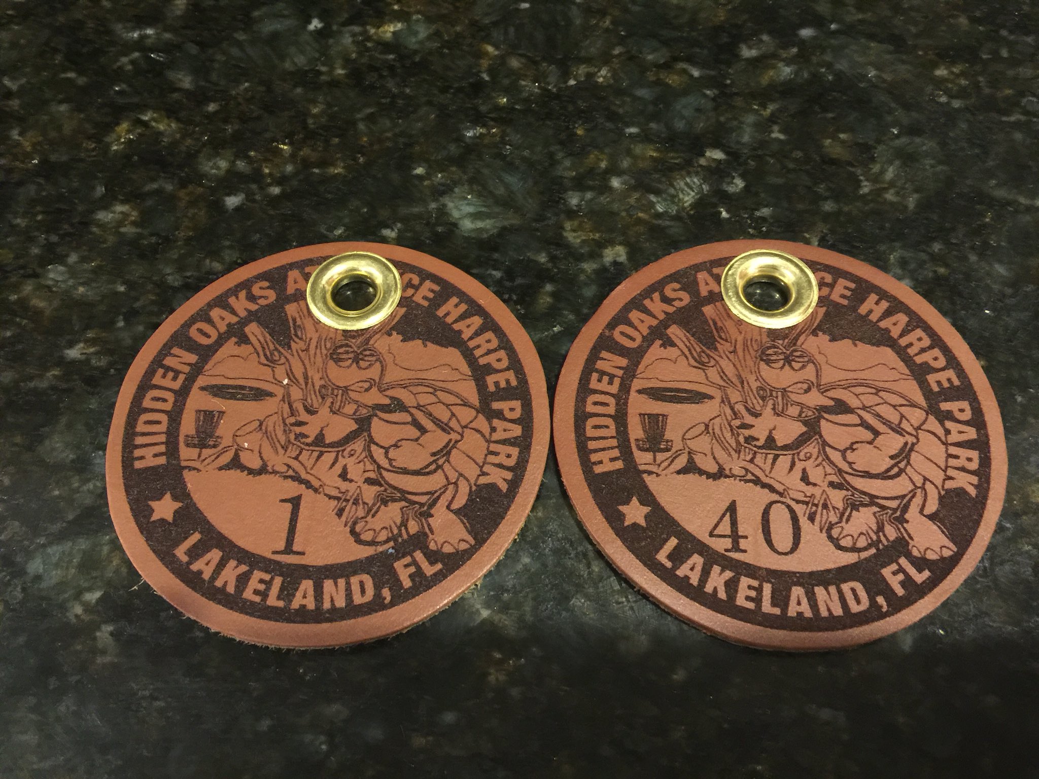 Custom Leather PDGA Player Bag Tag – Disc Golf Patches