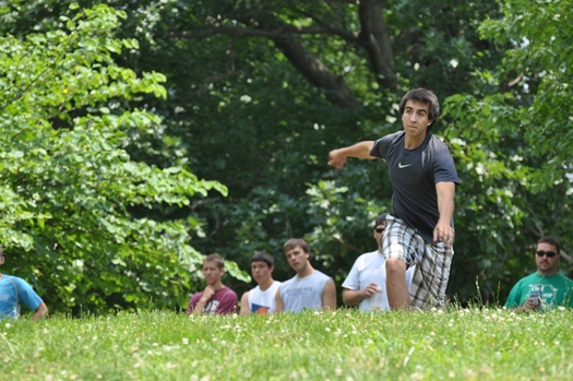 Paul McBeth driving at the KCWO