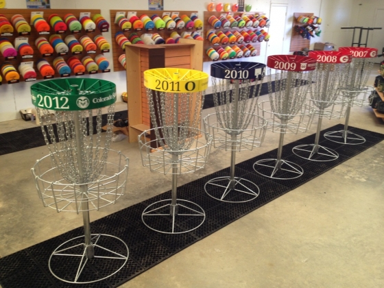 National Collegiate Disc Golf Championships Championship Baskets by Innova Disc Golf