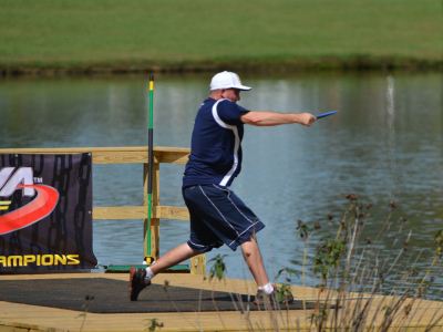 Josh Anthon teeing off on 18 at the 2012 USDGC